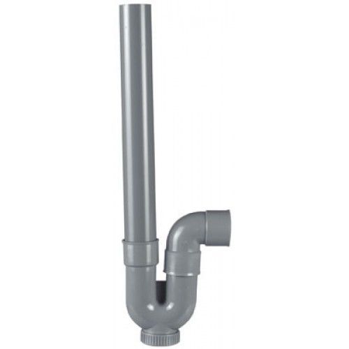 Siphon machine à laver simple sortie horizontale tube PVC corps ABS INTERPLAST