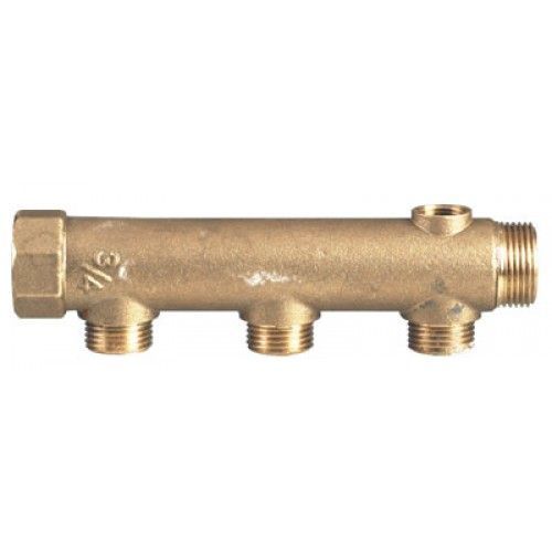 Collecteur mâle et femelle 26/34 avec purge 12/14, 5 départs 15/21 RIQUIER