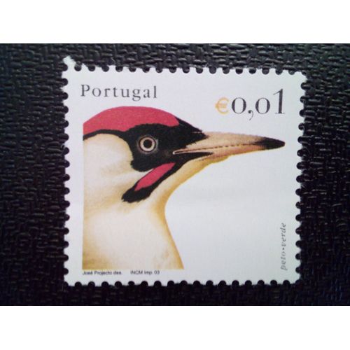 Timbre Portugal Yt 2621 Pic Vert Européen (Picus Viridis) 2003