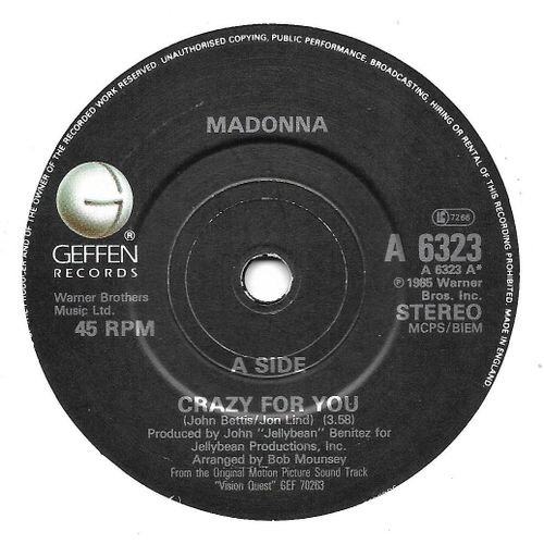 Crazy For You / Angleterre
