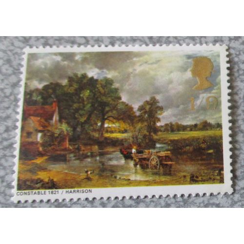 Royaume-Uni - Timbre Anglais 19s Shilling- The Hay Wain - Paintings - Polychrome - Série Peintres Anglais John Constable - Date De Sortie 12/08/1968 - 41x30mm