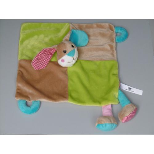 Doudou Lapin Beige Vert Bleu Credit Agricole Mbw Minifeet Rakuten