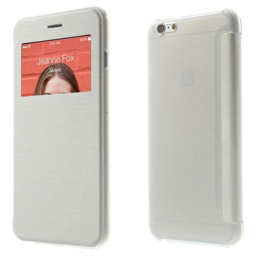 Etui Folio A Rabat Iphone 6 6s Plus (5"5) Blanc Eco-Cuir (Pu)