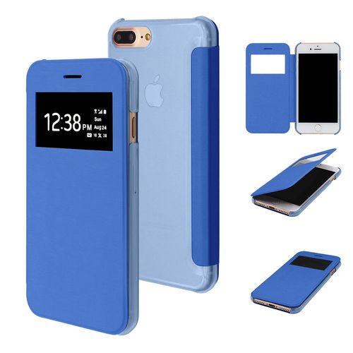 Etui Folio A Rabat Iphone 6 6s Plus (5"5) Bleu Eco-Cuir (Pu)