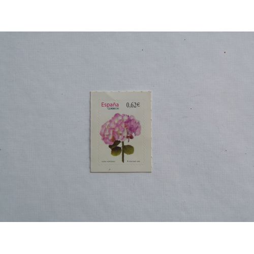 Timbre Espagne Hortensia