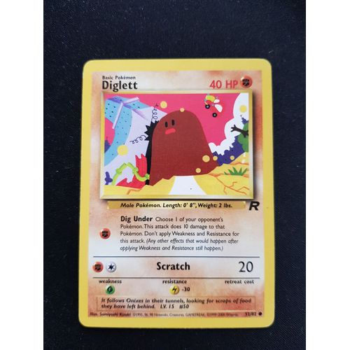 Taupiqueur ( Diglett ) 52/82 Set Team Rocket Eng