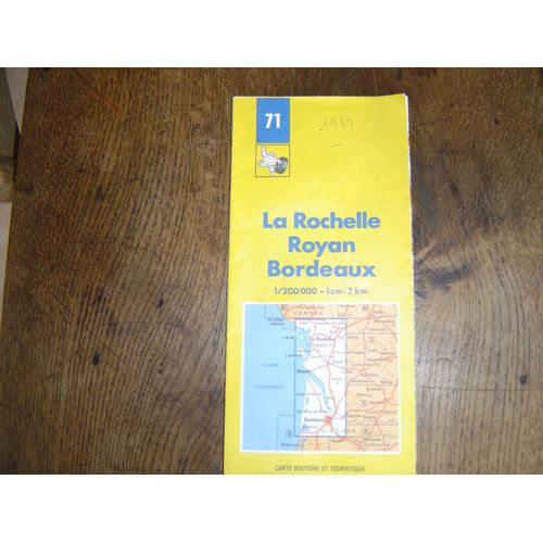 Carte Routière Michelin 71 La Rochelle Royan Bordeaux
