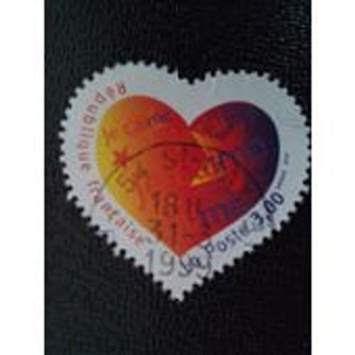 Timbre Oblitéré Coeur "Valentine" 1999