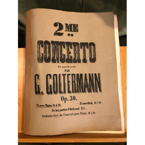 Goltermann Concerto Violoncelle Piano N°2 Opus 30 Partition Éditions Offenbach