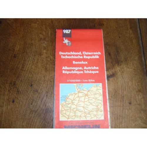 Carte Routière Michelin 987 Allemagne Autriche Benelux Republique Tcheque