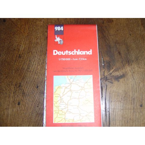 Carte Routière Michelin 984 Allemagne