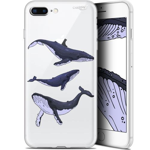 Caseink Coque Pour Apple Iphone 7/8 Plus (4.7 ) Gel Hd [ Nouvelle Collection - Souple - Antichoc - Imprimé En France] Les 3 Baleines