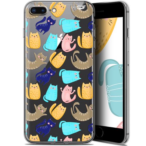 Caseink Coque Pour Apple Iphone 7/8 Plus (4.7 ) Gel Hd [ Nouvelle Collection - Souple - Antichoc - Imprimé En France] Chat Danse