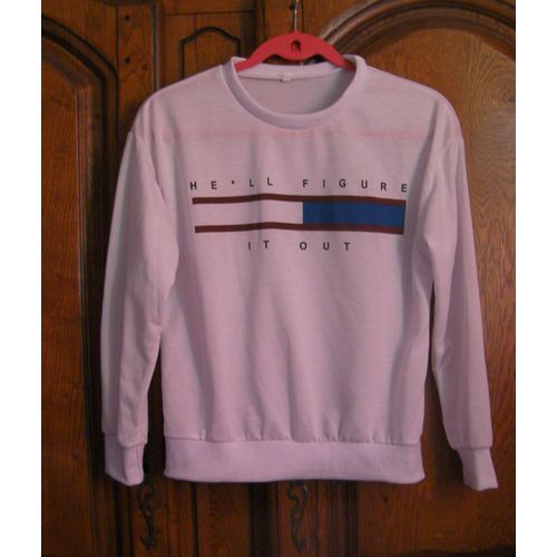 Sweat Blanc Taille S (12/14 Ans)