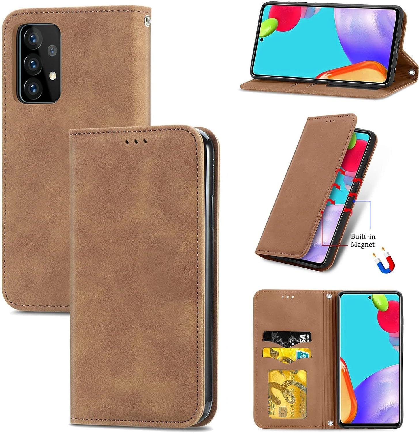 Coque Pour Samsung Galaxy A52 5g A52s Marron Velours