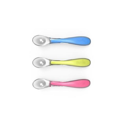 Nuvita Easy Eating Set De 2 Cuilleres Bebe En Silicone - Rose