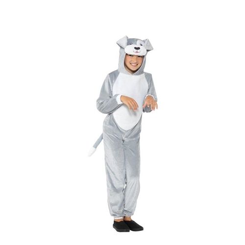 Déguisement Ou Combinaison De Petit Chien Gris Pour Enfant (Taille 7-9a)