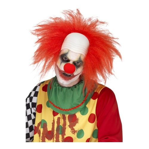 Perruque Clown Rouge Avec Calvitie (Taille Unique)