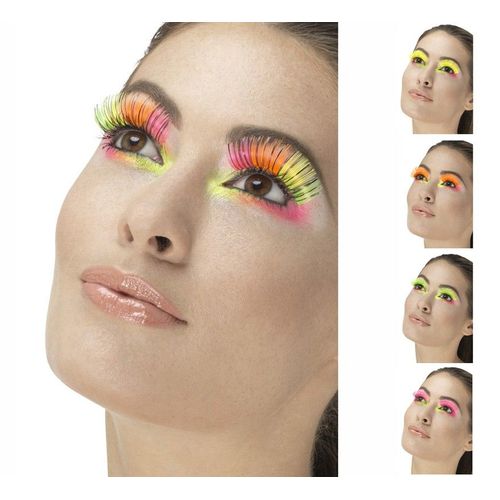Faux-Cils Années 80 Uv Plusieurs Couleurs (Couleur Jaune)