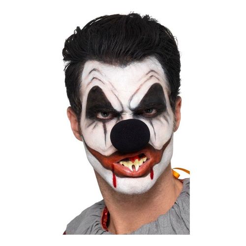 Kit Maquillage Clown Assassin: 3 Couleurs, Sang, Nez Et Dents (Taille Unique)