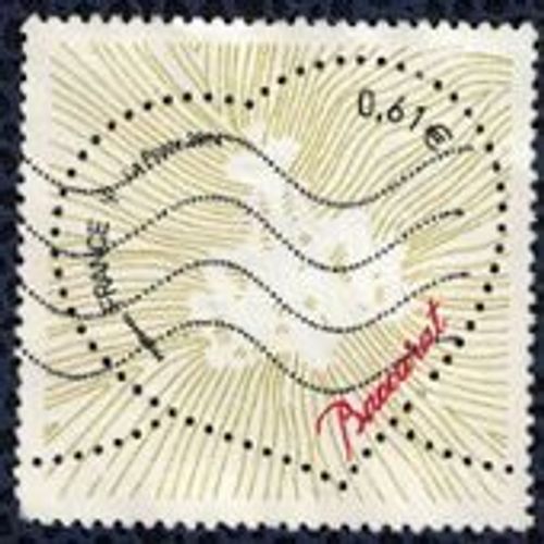 Timbre Oblitéré "Coeur - Baccarat - 0,61 "