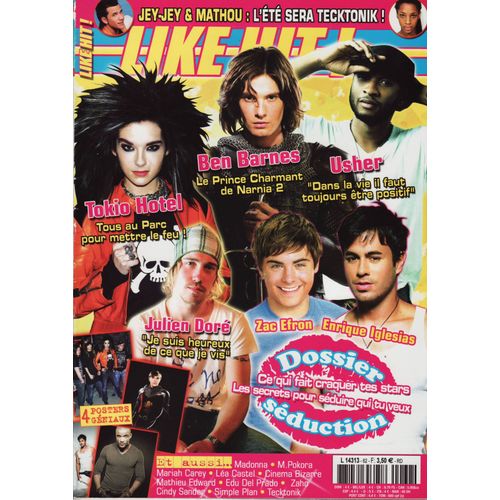 Like Hit / 06-2008 N°62 : Tokio Hotel (2p + Poster) - M / Matt Pokora (2p) - Madonna (2p)