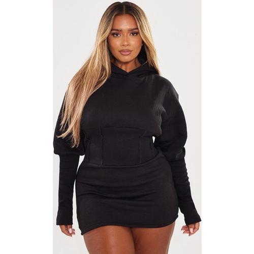 Shape Robe Pull En Sweat Noire À Détail Corset, 34