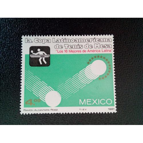 Timbre Mexique Yt 922 Coupe De Tennis De Table 1981 ( 13412 )