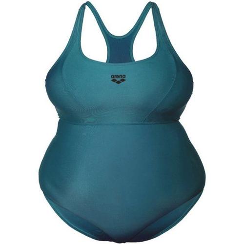 Women's Solid Swimsuit Control Pro Back Plus Maillot De Bain Taille 52/54, Bleu/Turquoise