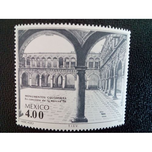 Timbre Mexique M I 1774 Ancien Couvent De L'ordre De La Merced, D.F. 1981 ( 13412 )