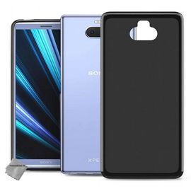 Housse Etui Coque Pochette Silicone Gel Fine Pour Sony Xperia 10 + Film Ecran - Noir