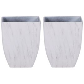 Lot De 2 Cache-Pots Effet Marbre 35 X 35 X 42 Cm Miro