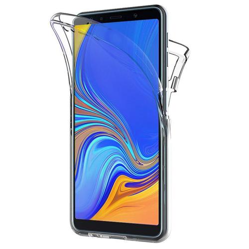 Coque Avant Et Arrière Silicone Pour Samsung Galaxy A7 (2018) 6.0" 360° Protection Intégrale - Transparent