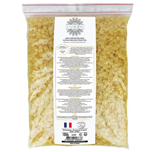 Vivezen ® Gouttelettes, Perles De Cire À Épiler Pelable - 100% Fait En France - Extra Fine 