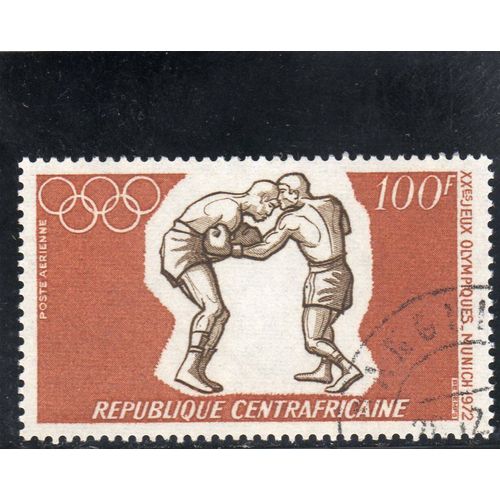 Timbre De Poste Aérienne De Centrafrique (Jeux Olympiques De Munich)