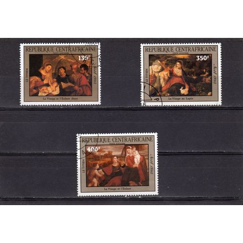 Timbres De Poste Aérienne De Centrafrique (Noël)