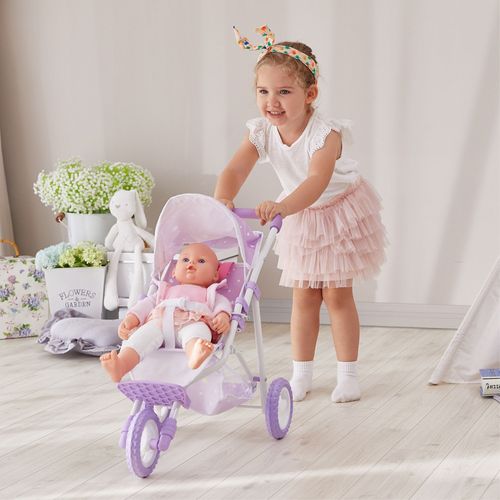 Poussette Pour Poupée Poupon Baigneur De40 Cm Le Monde D'olivia Ol-00006