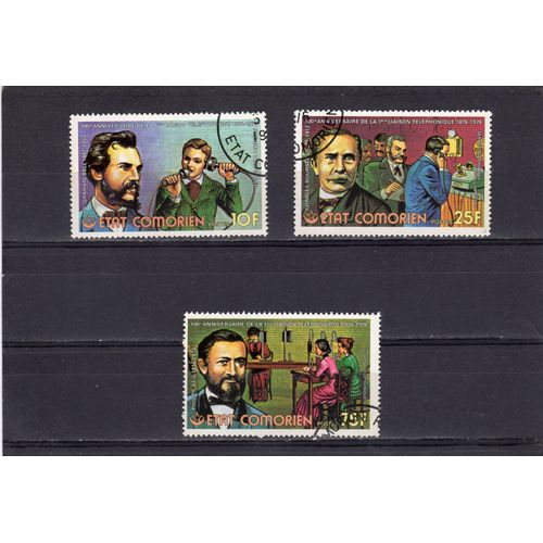 Timbres-Poste Des Comores (Centenaire De La 1ère Liaison Téléphonique)