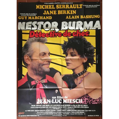 Nestor Burma Détective De Choc - 1982 - Jane Birkin, Alain Bashung - 116x156cm - Affiche Cinema Originale - Envoi Plié