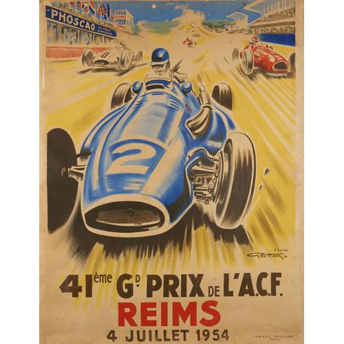 Affiche 41ème Grand Prix De L'acf 1954