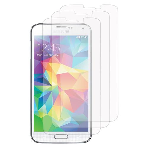 3 X Film De Protection Samsung Galaxy S5 Transparent Anti Rayures