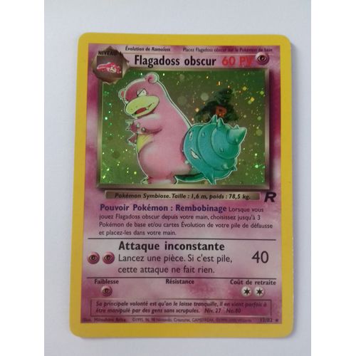 Flagadoss Obscur "Holo" 60pv - Team Rocket - 12/82