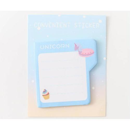 1pc Bleu Licorne Gateau Sucre Papier Mignon Bloc Notes Autocollants Decal Des Notes De Scrapbooking Bricolage Kawaii Le Bloc Notes Journal Intime Planificateur De L Ecole De Balle Rakuten