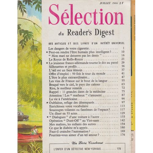 Selection Du Reader S Digest Juillet 1966 1966 . La Royce De Rolls Royce . Soucoupe Volante
