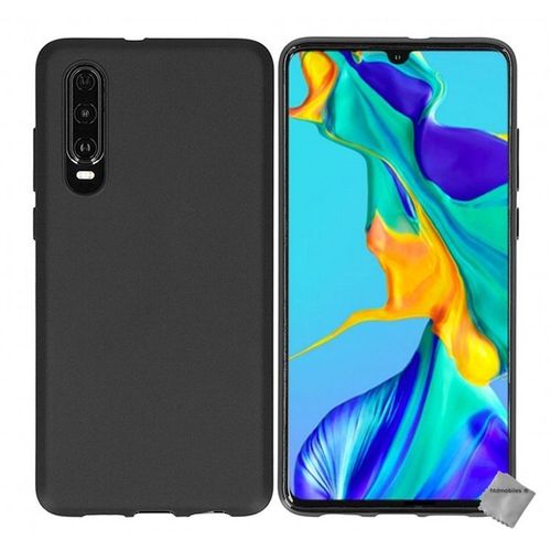 Housse Etui Coque Pochette Silicone Gel Fine Pour Huawei P30 + Verre Trempe - Noir