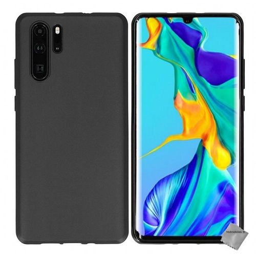 Housse Etui Coque Pochette Silicone Gel Fine Pour Huawei P30 Pro + Verre Trempe - Noir