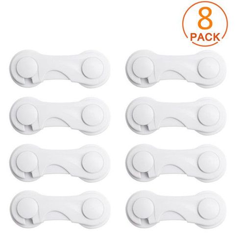 8 X Securite Enfant Portes De Placard Pratique Securite Tiroir Bebe Serrures Avec Resistant Adhesif Pour Armoires Frigo Toilette Rakuten