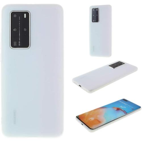 Softcase Pour Huawei P40 Pro Housse Silicone Pour Smartphone P40 Pro Housse Couleur Blanc Mat