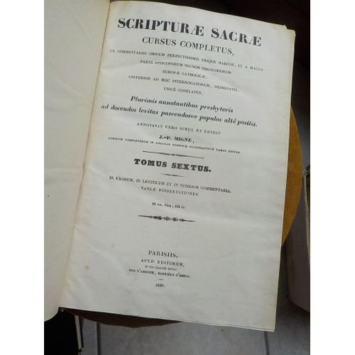 Scripturae Sacrae Cursus Completus... Tomus Sextus Tome 6