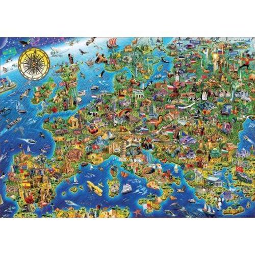 Puzzle Carte D Europe - 500 Pieces - Educa - Collection Geographie